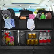Car Rear Seat Back Storage Bag Multi Hanging Nets Pocket Trunk Bag Organizer Auto Stowing Tidying Interior Accessories Supplies