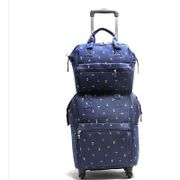 Women canvas travel Luggage Bag set cabin luggage suitcase trolley bag with wheels carry on luggage Bag Rolling backpack bags