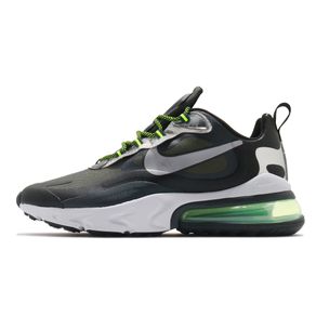 Nike Casual Shoes Air Max 270 React SE Black Fluorescent Yellow Men's Cushion Thick-Soled [ACS] CT1647-001