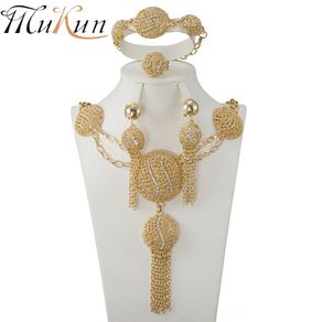 Wholesale New Dubai Gold Color Jewelry Women's Fashion Necklace