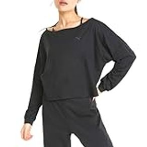 PUMA Womens Cloudspun Crew Neck Long Sleeve Athletic Training Athletic Tops Casual 4-Way Stretch - Black - Size XS