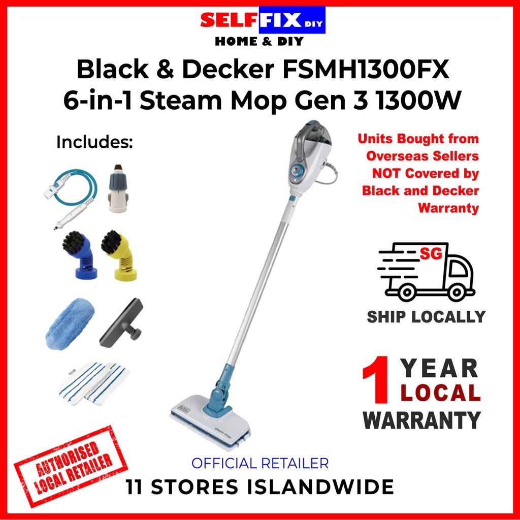 Black+Decker FSMH1300X 6-in-1 Steam Mop Gen 3