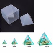 Super Pyramid Shape Silicone Mould DIY Jewelry Crystal Mold Resin Craft Jewelry Making Ornament Mold + Plastic Frame