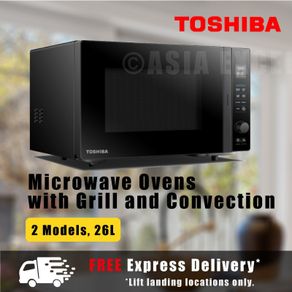 TOSHIBA 26L MICROWAVE OVEN WITH GRILL AND CONVECTION [MW2-AC26TF/MV-TC26TF] - MULTI MODELS