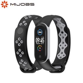 Sports Strap for Mi Band 4 5 3 Breathable for Xiaomi Bracelet Mi Bend 4 Belt Silicone Correas Miband 3 Opaska Xiomi Wristbands