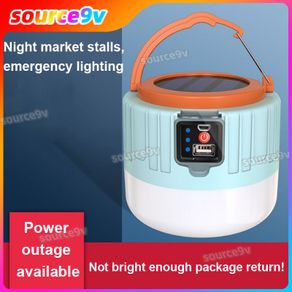 Solar Led Camping Lamp Usb Rechargeable Lamp Outdoor Tent Lamp Portable Lantern Emergency Lighting Barbecue Hiking sou9v