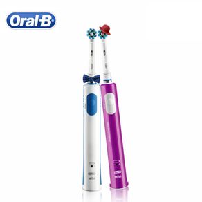 Authentic Oral B Electric Toothbrush Pro600 Plus Deep Clean Teeth Rechageable Inductive Charge With 2 Brush Heads