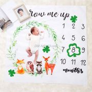 100x100cm Infant Baby Milestone Blanket Photo Photography Prop Blankets Backdrop Cloth Calendar Bebe Boy Girl Photo Accessories