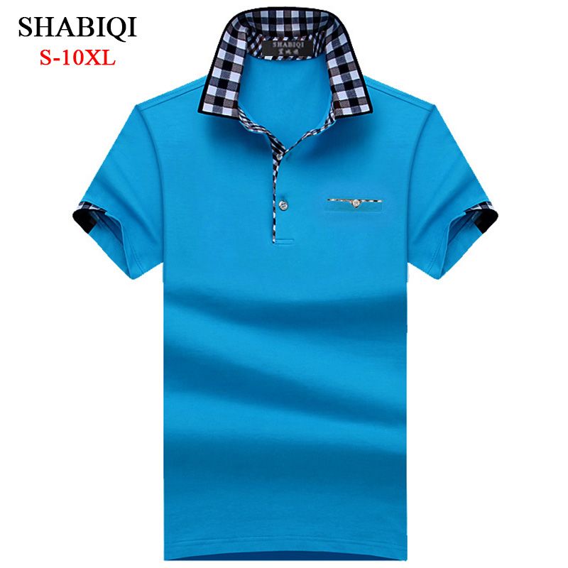 Euro Size 100% Cotton Polo Shirt Men Short Sleeve Fashion Brand Polo Men  Plus Size 5XL 6XL 7XL Golf Wear Jersey Male - AliExpress