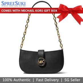 Michael Kors 35F2GNMC0L Carmen Extra-Small Shoulder Bag In BLACK