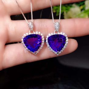 Real on sale amethyst pendant