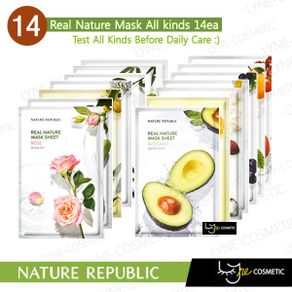 ♥14ea SET♥Nature Republic Real Nature Face Sheet Mask (14ea - All kinds) / Face / Moisturizer