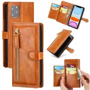 Luxury Leather Zipper Flip Wallet Case For iPhone 11 12 13 Pro MAX 13 Mini Card Holder Stand Protection Phone Cover