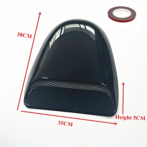 Glossy Black ABS Car Air Flow Intake Hood Scoop Vent Bonnet Decorative Cover Universal