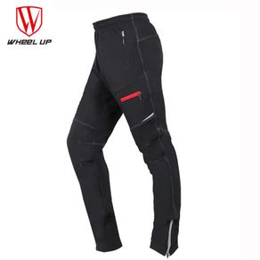 Wheel Up 2022 Winter Warm Fleece Windproof Waterproof Cycling Pants Men Women Thermal Riding Sports Trousers MTB Bike Pants