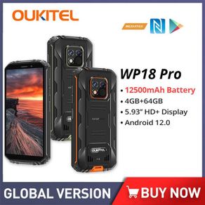 Original And New Oukitel Wp18 Pro Rugged Smartphones 12500mah 4gb Ram 64gb Rom Shockproof Mobile Phone Android Unlocked Cell Phone