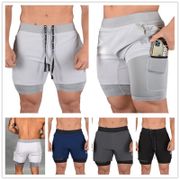 2020 Summer Running Shorts Men 2 In 1 Sports Jogging Fitness Shorts Training Quick Dry Mens Gym Men Shorts Sport Gym Short Pants
