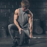 Running Vest cotton sleeveless T shirts gym Stringer tank top men Fitness shirt mens singlet Bodybuilding workout vest