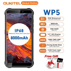 OUKITEL WP5 IP68 Waterproof Smartphone 8000mAh 13MP Android 10.0 Triple Camera Face/Fingerprint ID 5.5inch 4GB 32GB Mobile Phone