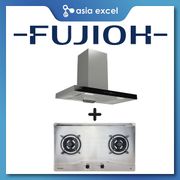 FUJIOH FR-MT1990 90CM CHIMNEY HOOD WITH TOUCH CONTROL + FUJIOH FH-GS5520 SVSS 2 BURNER STAINLESS STEEL GAS HOB