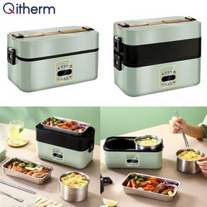 Portable Food Warmer Personal Mini Portable Oven - 110V Electric Heated  Lunch Box for Work and 12V 24V 110V 3-in-1 Car Food Warm - AliExpress