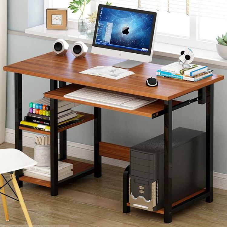 home office desk with keyboard drawer