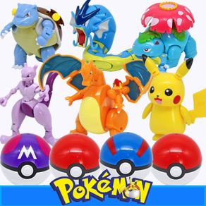 10pcs Pokemon Anime Figures Eevee Pikachu Charizard Bulbasaur PVC Action  Figure Toys 2-3CM Mini Figurine Model Dolls Kids Gifts