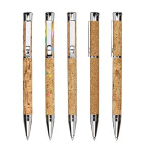 3pcs Random Creative Cork Twist Mechanism Ballpoint Pens 1.0mm Refill Black Ink Luxurious Office Stationery Writing Pens