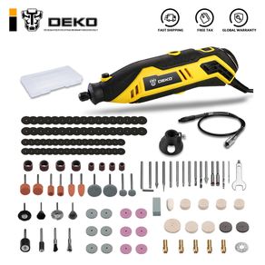 DEKO DKRT01 220V Variable Speed Mini Grinder Electric Cutting Polishing Drilling Rotary Tool with Accessories