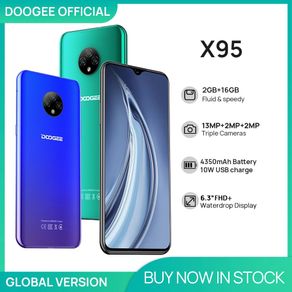 DOOGEE X95T  SmartPhones 6.52'' 3GB RAM+16GB ROM Dual SIM 13MP Triple Camera 4350mAh Battery Mobile Phone Android 10 OS 4G-LTE