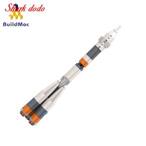 Buildmoc Boy Adult Toy MOC-34825R-7 Rocket Desktop Decoration Compatible With Lego