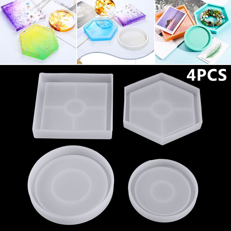 6 Pack DIY Coaster Silicone Mold Epoxy Casting Molds Include Round Hexagon  Square Molds for Resin Concrete Cement Prices and Specs in Singapore, 01/2024