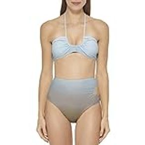 DKNY Women's Standard Square Neck Bikini Top Bathing Suit, Moss, X-Large