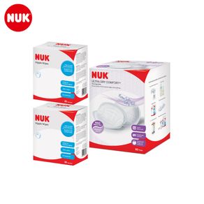 NUK Nipple Wipes (30s) x 2 + Ultra Dry Comfort Breast Pads (60s)