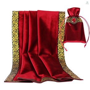 Velvet Tarot Divination Tablecloth Tarot Cards Bag Board Game Accessories