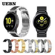 UEBN 20mm Stainless Steel Band For Samsung Galaxy Watch Active 2 40mm 44mm Watch Strap Metal Bracelet Wrist With Metal Buckle