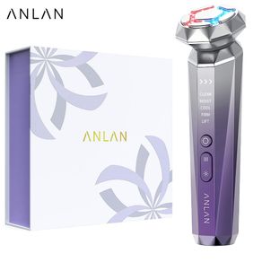 【 30% off 】ANLAN Multi-Polar RF EMS Face Massager Hot/Cold Compress LED Light Therapy Face Lifting Skin Care Beauty Device
