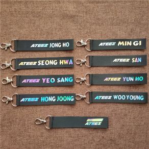 KPOP ATEEZ Strip Portrait Key Chain Cute Phone Strap Laser Printing New Album AURORA SAN JONG HO HONG JOONG MIN GI YUN HO FH506