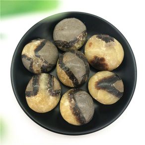 1PC 30-50g Natural Septarium Septarian Palm Massage Stones Mineral Specimen Healing Natural Stones and Minerals