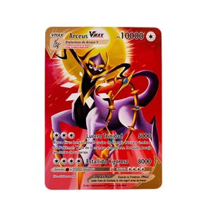 Spanish Pokemon Metal Card Vmax Original PIKACHU Charizard Gold Game  Collection Cards