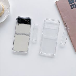 Samsung Galaxy Z Flip4 3 Transparent Case All-Inclusive Protection Glossy Hard Clear Nice Casing Shockproof Creative Cover