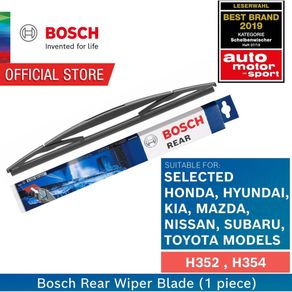 Bosch Rear Wipers ( H352, H354 )for Honda, Hyundai, Kia, Lexus, Mazda, Mitsubishi, Nissan, Subaru, Perodua, Toyota