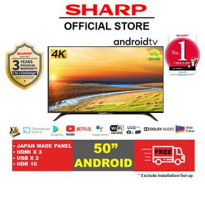 "SHARP 50"" 4K Android TV 4T-C50BK1X"