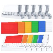 HOT-120 Sets File Document Tabs 2 Inch Hanging Folder Tabs and Multicolor Inserts for Quick Identification of Hanging Files