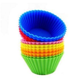 Silicone Muffin Cake Cupcake Cup Cake Mould Case Bakeware Maker Mold Tray Baking Jumbo LX6175