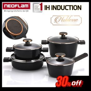 [Neoflam] Nobless Pot Wok Non Stick Pots Korea Premium Cookware IH Induction