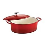 Tramontina Enameled Cast Iron Covered Dutch Oven 7-Quart Gradated Red, 80131/052DS