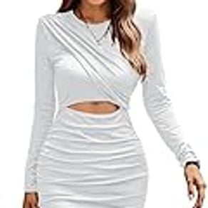 Women Long Sleeve Cut Out Party Club Bodycon Dress Prices and