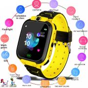 Q12B Smart Watch for Kids Smartwatch Digital Phone Watch for Android IOS Life Waterproof LBS Positioning 2G Sim Card Dail Call