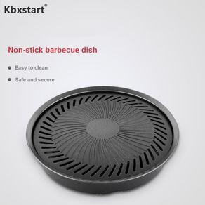 Korean Smokeless Barbecue Grill Pan Gas Household Non-Stick Gas Stove Plate  Electric Stove Baking Tray